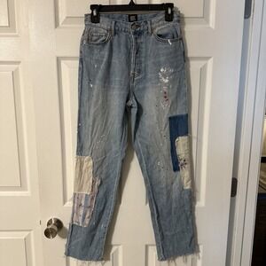 BDG Urban Outfitters Womens Distressed Wash High Rise With Patches  Size 27